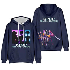 KPop Demon Hunters Cosplay Hoodie Sweatshirt Unisex Zipper Jacket Coat for Kids Adults