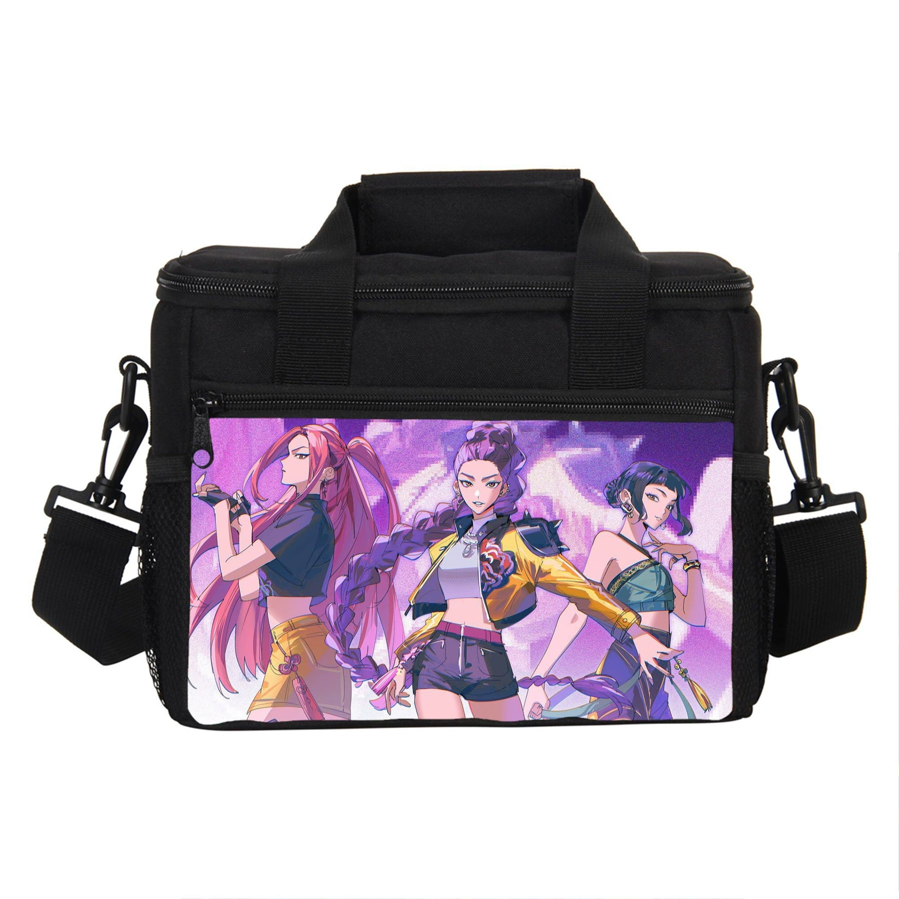 KPop Demon Hunters Portable Lunch Box School Tote Storage Picnic Bag