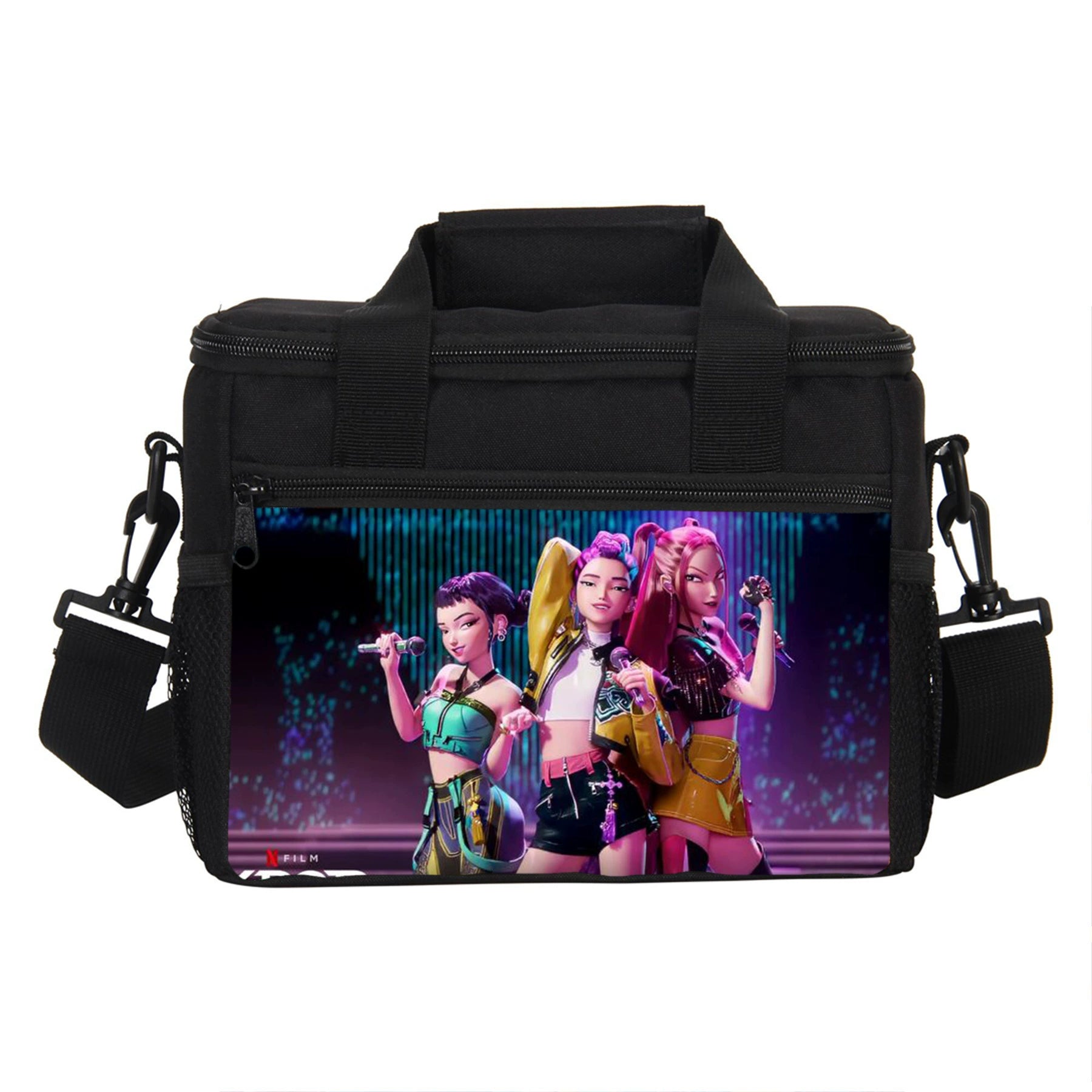KPop Demon Hunters Portable Lunch Box School Tote Storage Picnic Bag