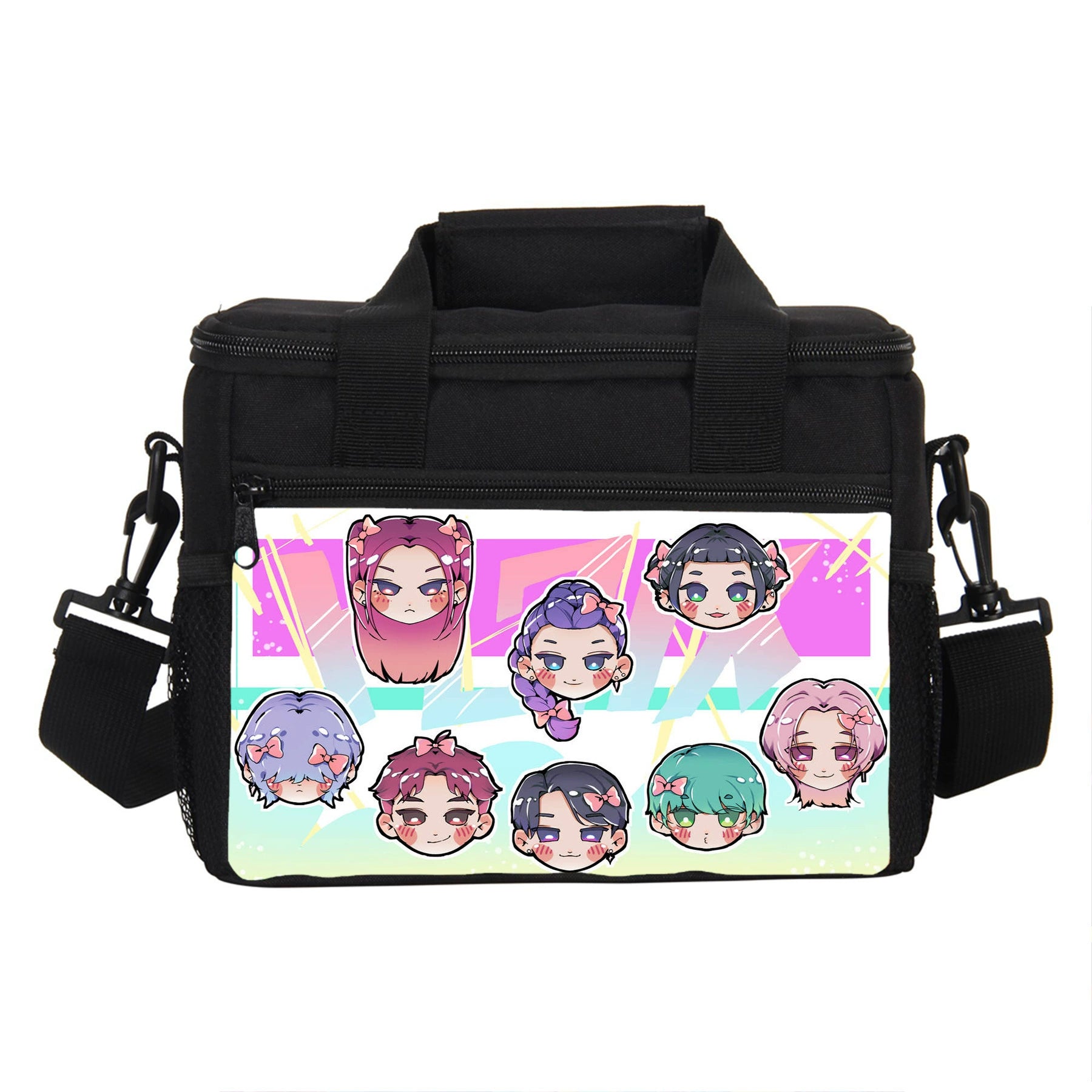 KPop Demon Hunters Portable Lunch Box School Tote Storage Picnic Bag