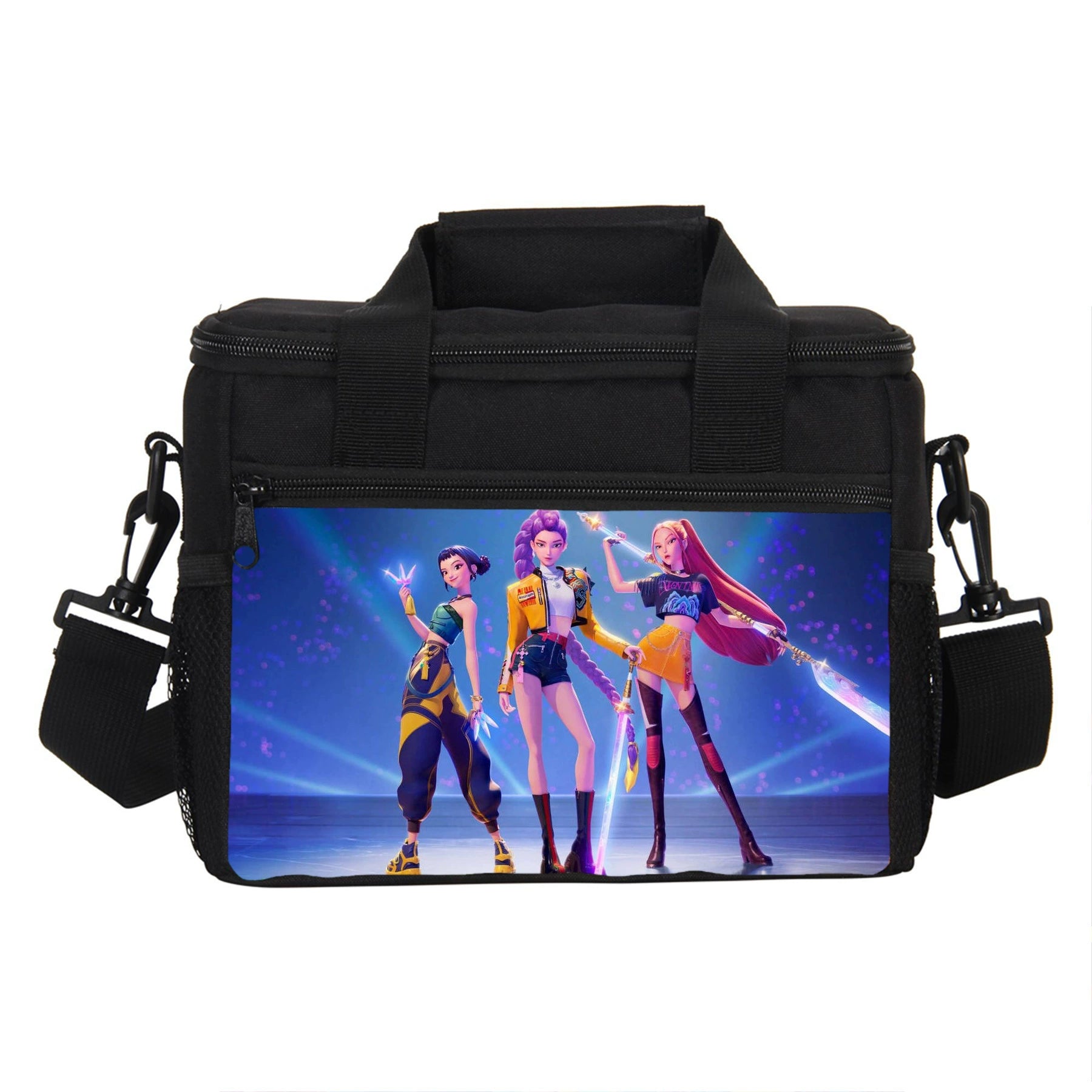 KPop Demon Hunters Portable Lunch Box School Tote Storage Picnic Bag