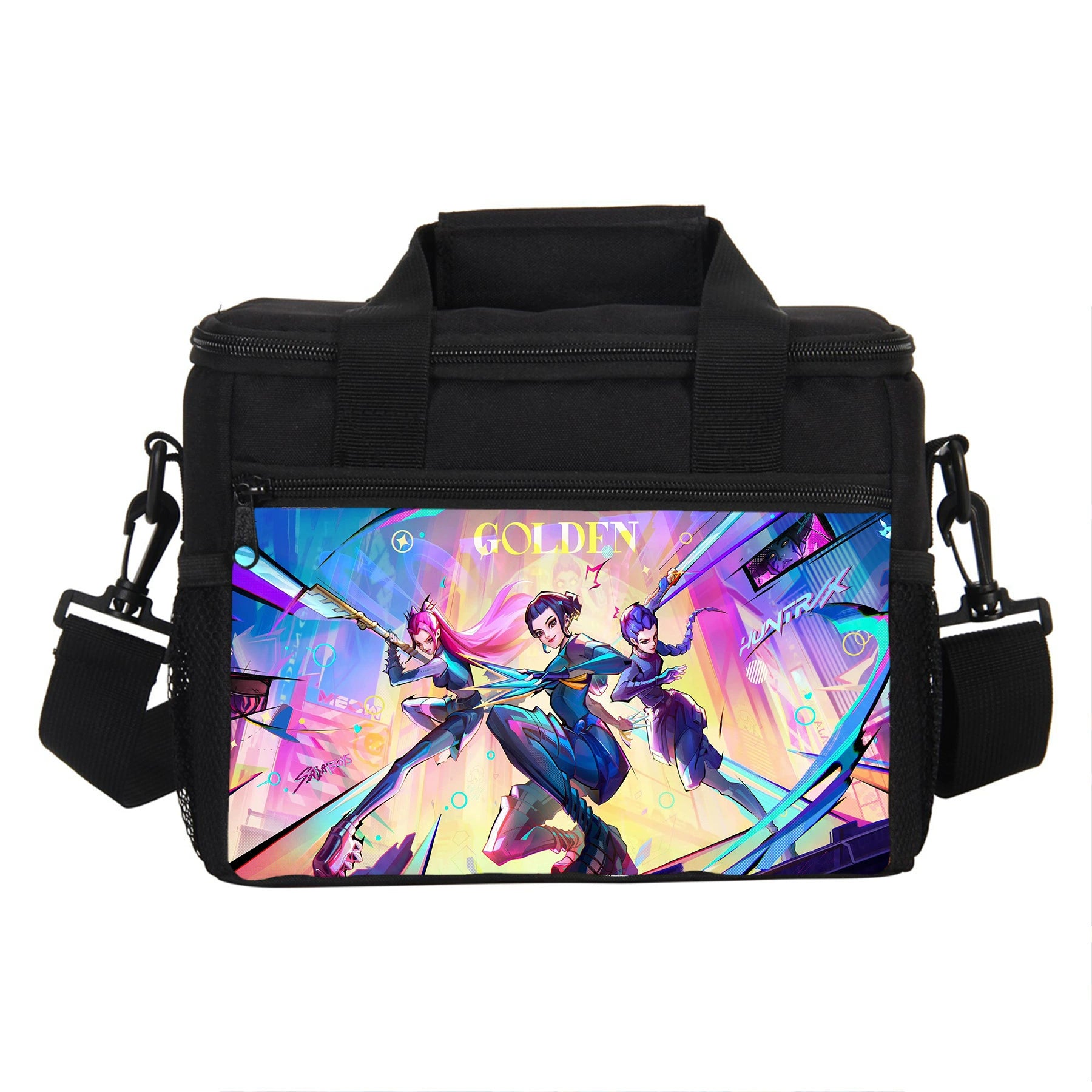 KPop Demon Hunters Portable Lunch Box School Tote Storage Picnic Bag