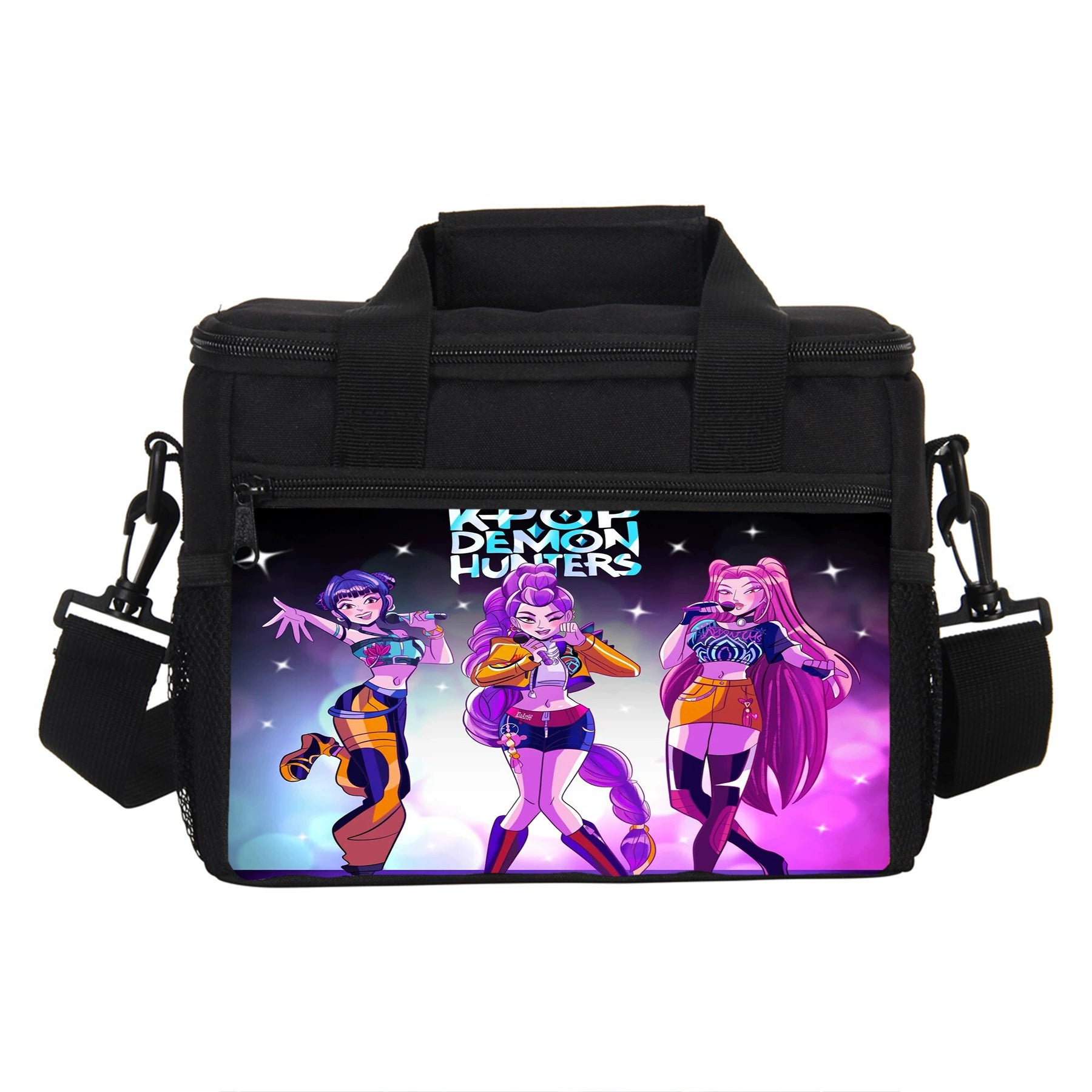 KPop Demon Hunters Portable Lunch Box School Tote Storage Picnic Bag