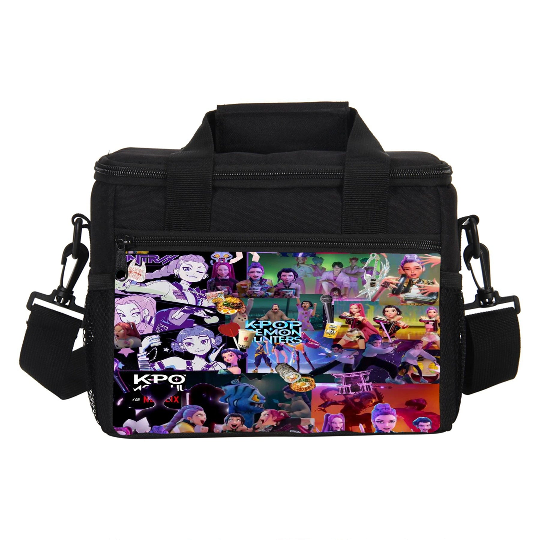 KPop Demon Hunters Portable Lunch Box School Tote Storage Picnic Bag