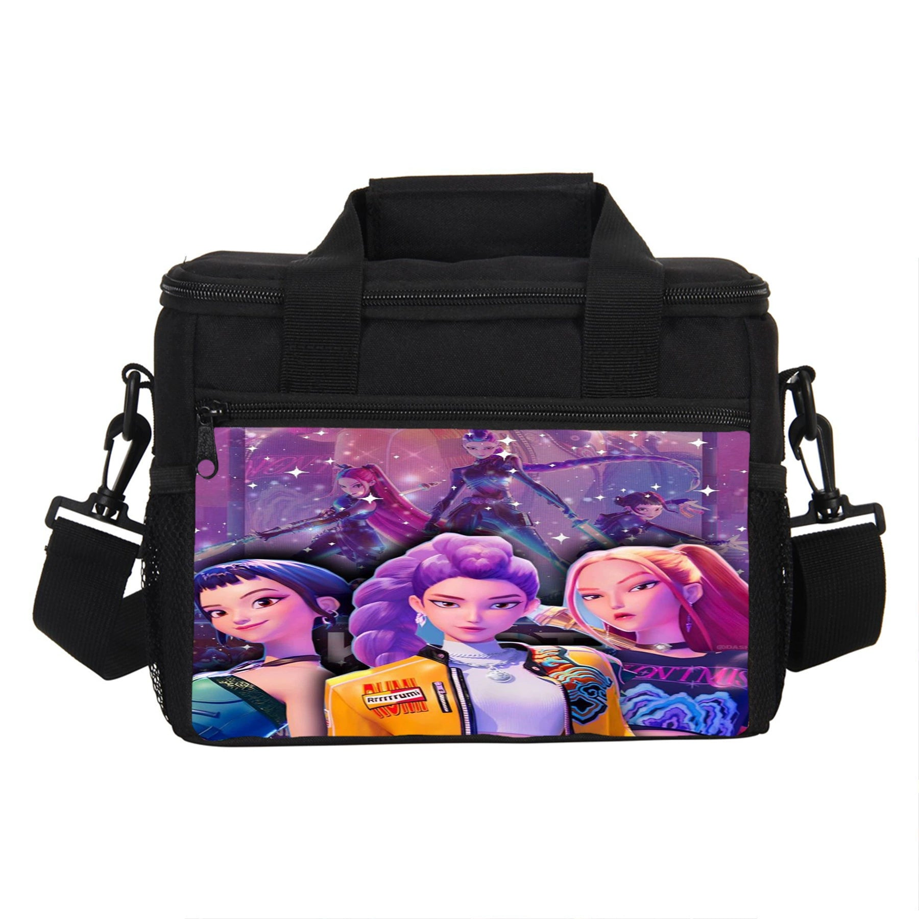KPop Demon Hunters Portable Lunch Box School Tote Storage Picnic Bag