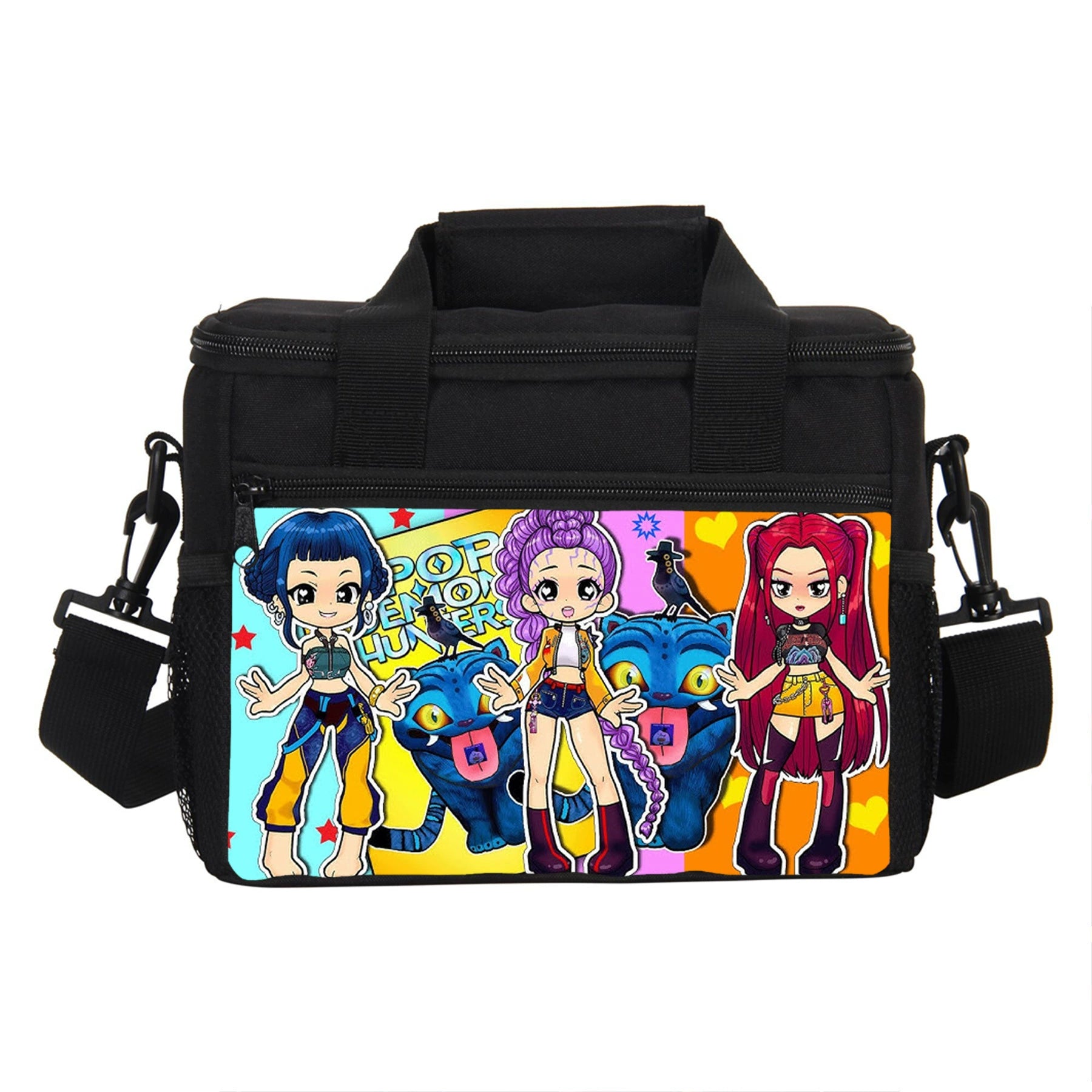 KPop Demon Hunters Portable Lunch Box School Tote Storage Picnic Bag