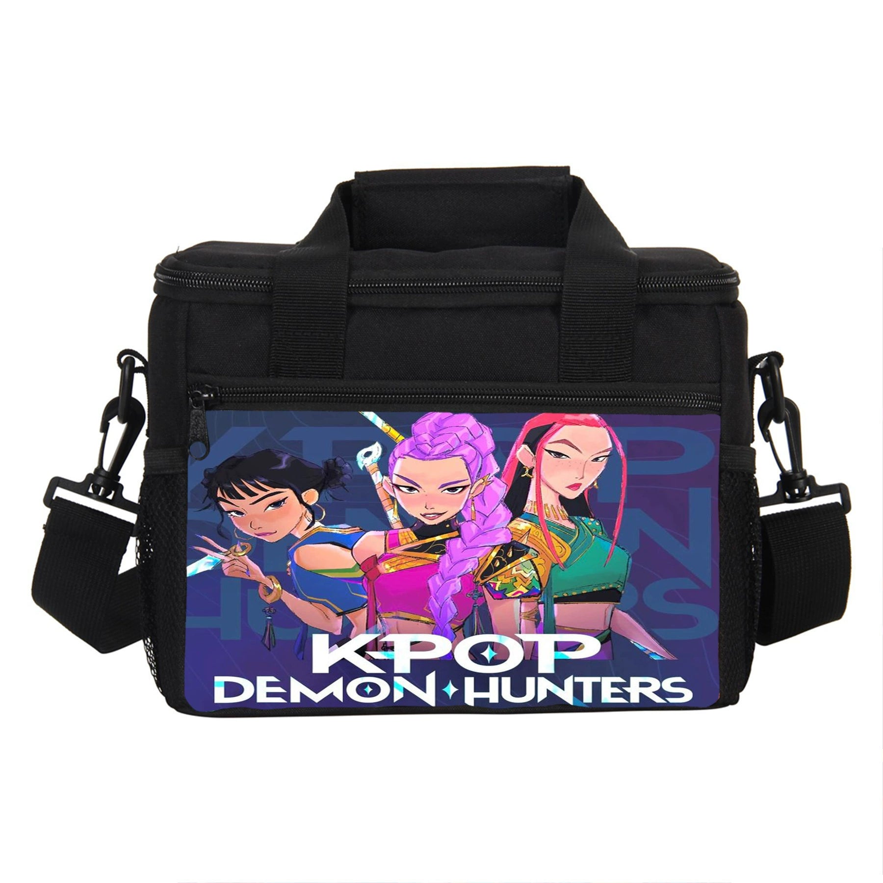 KPop Demon Hunters Portable Lunch Box School Tote Storage Picnic Bag