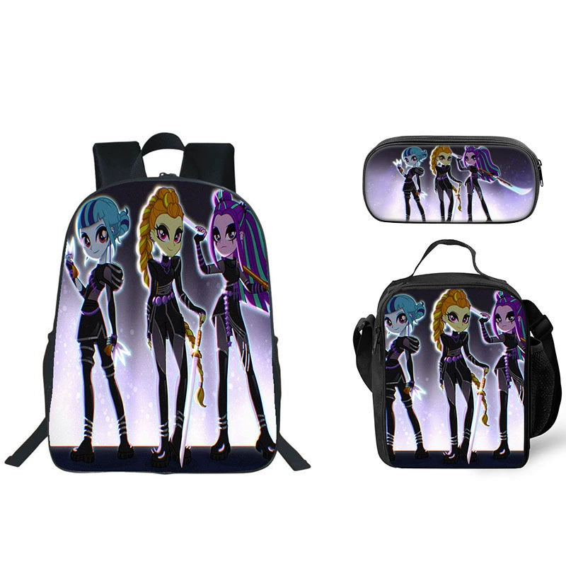 KPop Demon Hunters Schoolbag Backpack Lunch Bag Pencil Case 3pcs Set Gift for Kids Students