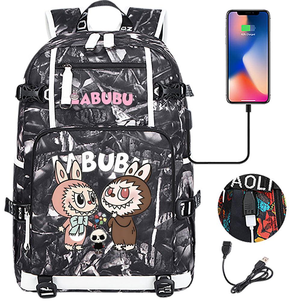 La BuBu USB Charging Backpack School NoteBook Laptop Travel Bags