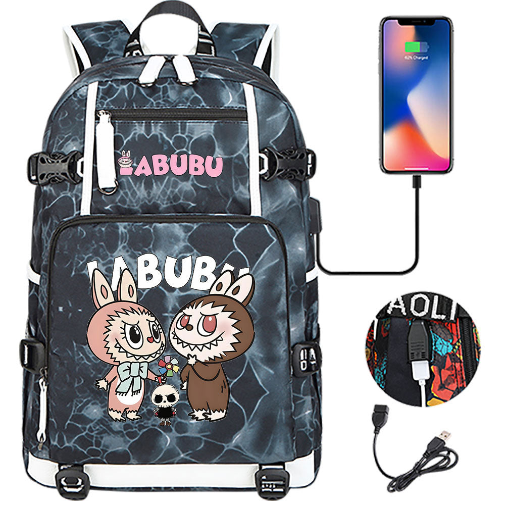 La BuBu USB Charging Backpack School NoteBook Laptop Travel Bags