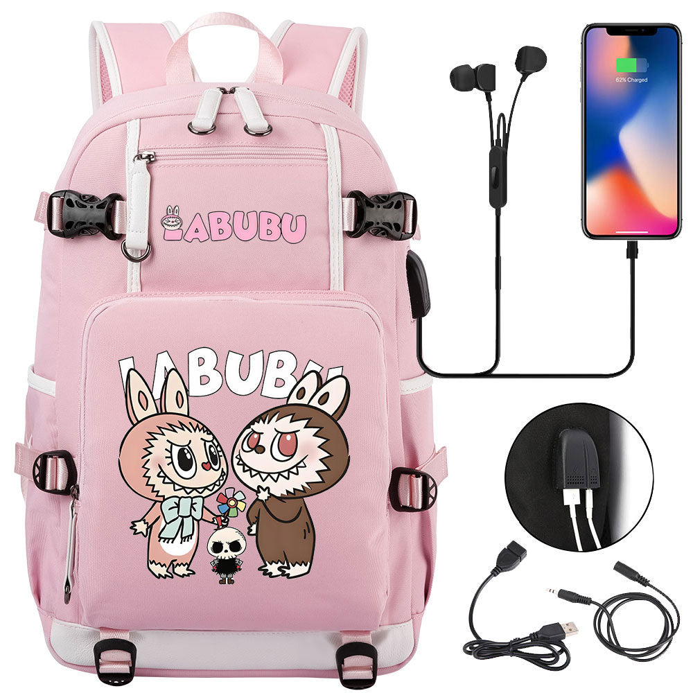 La BuBu USB Charging Backpack School NoteBook Laptop Travel Bags