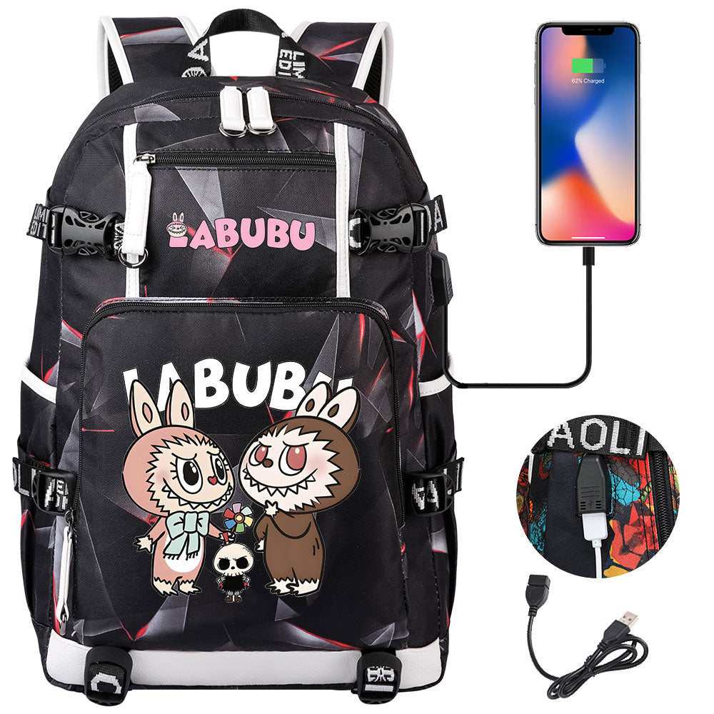 La BuBu USB Charging Backpack School NoteBook Laptop Travel Bags