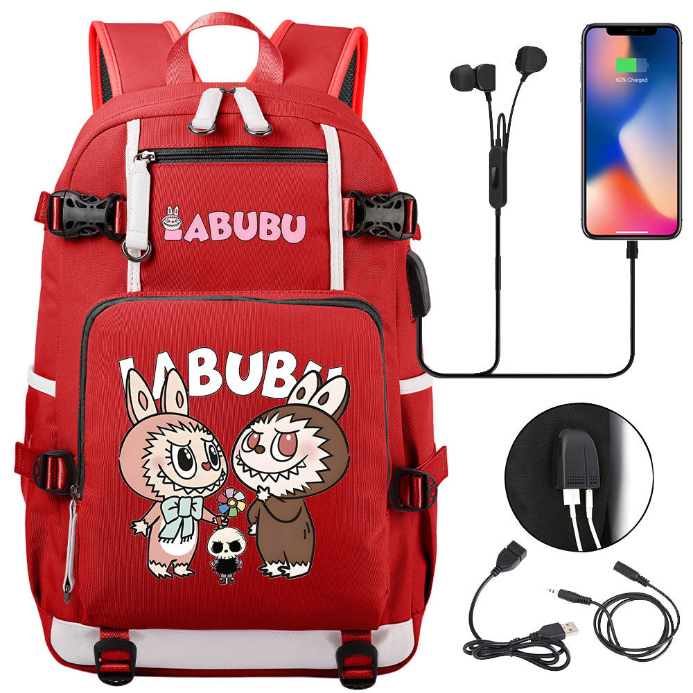La BuBu USB Charging Backpack School NoteBook Laptop Travel Bags
