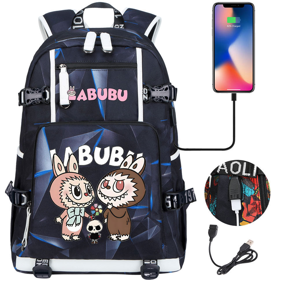 La BuBu USB Charging Backpack School NoteBook Laptop Travel Bags