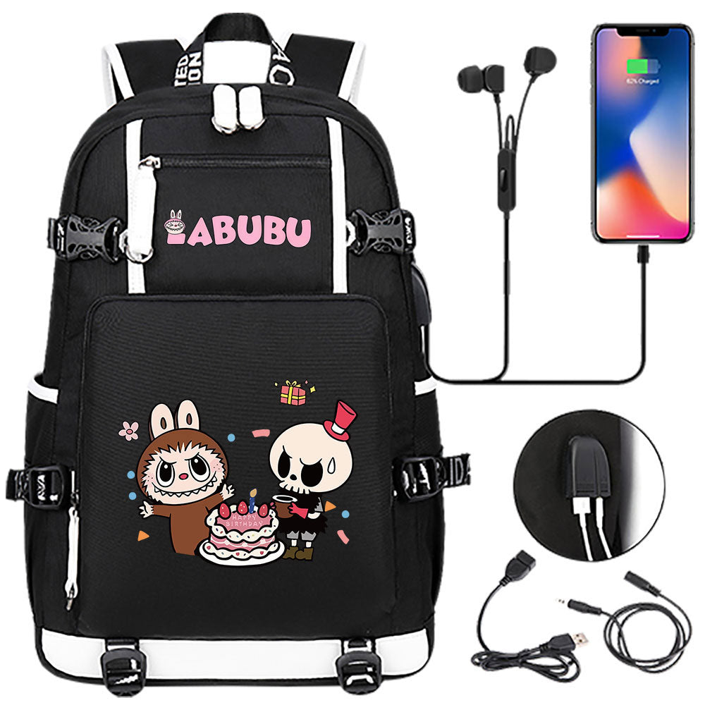 La BuBu USB Charging Backpack School NoteBook Laptop Travel Bags