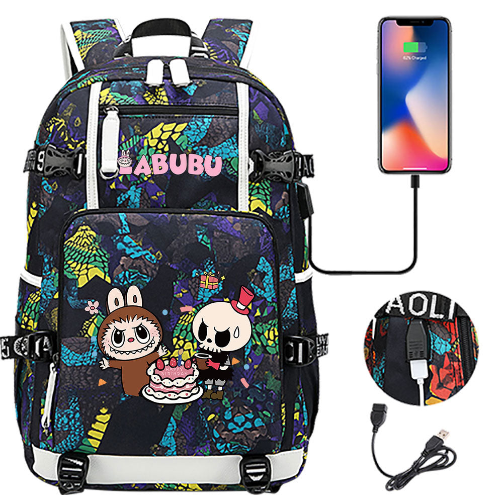 La BuBu USB Charging Backpack School NoteBook Laptop Travel Bags