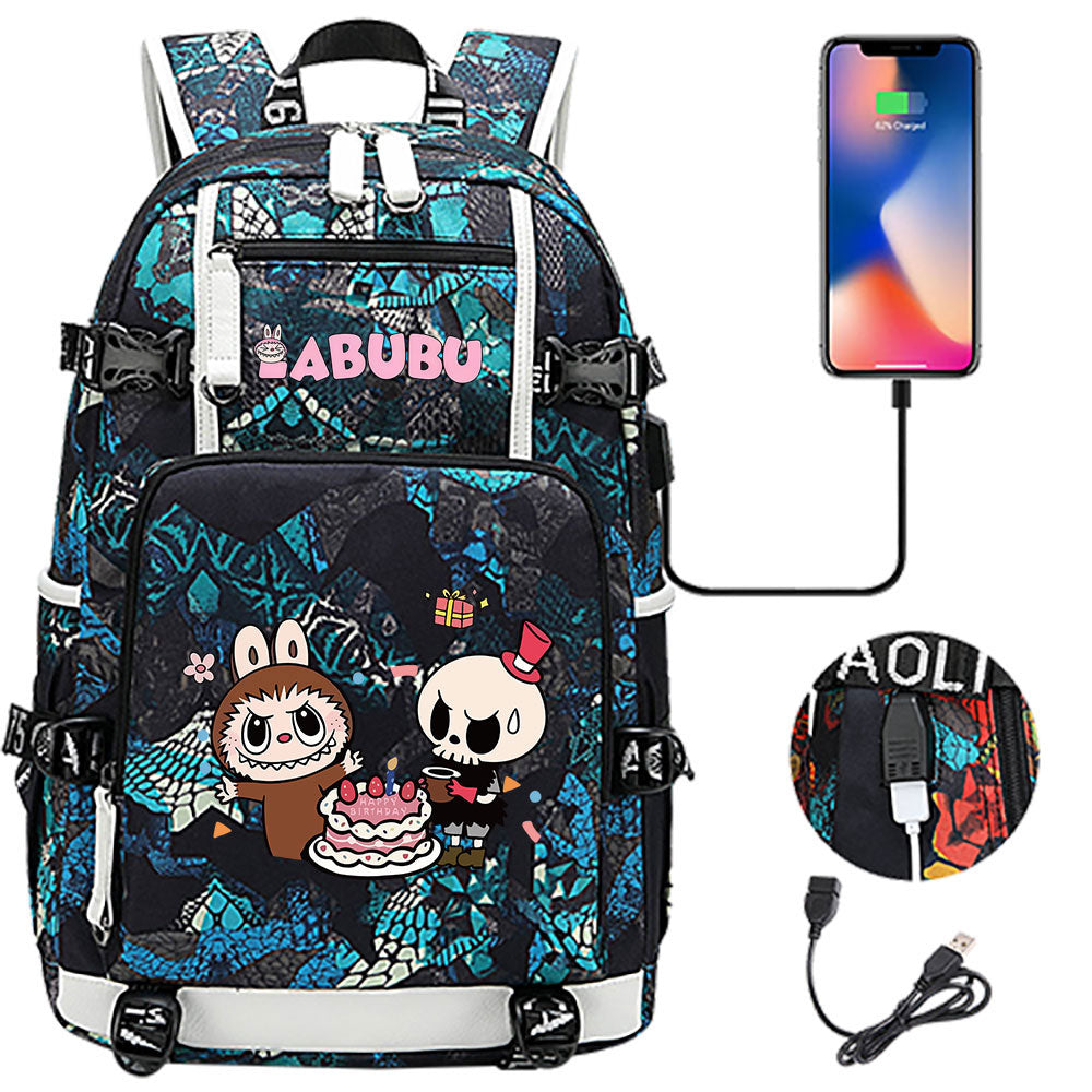 La BuBu USB Charging Backpack School NoteBook Laptop Travel Bags