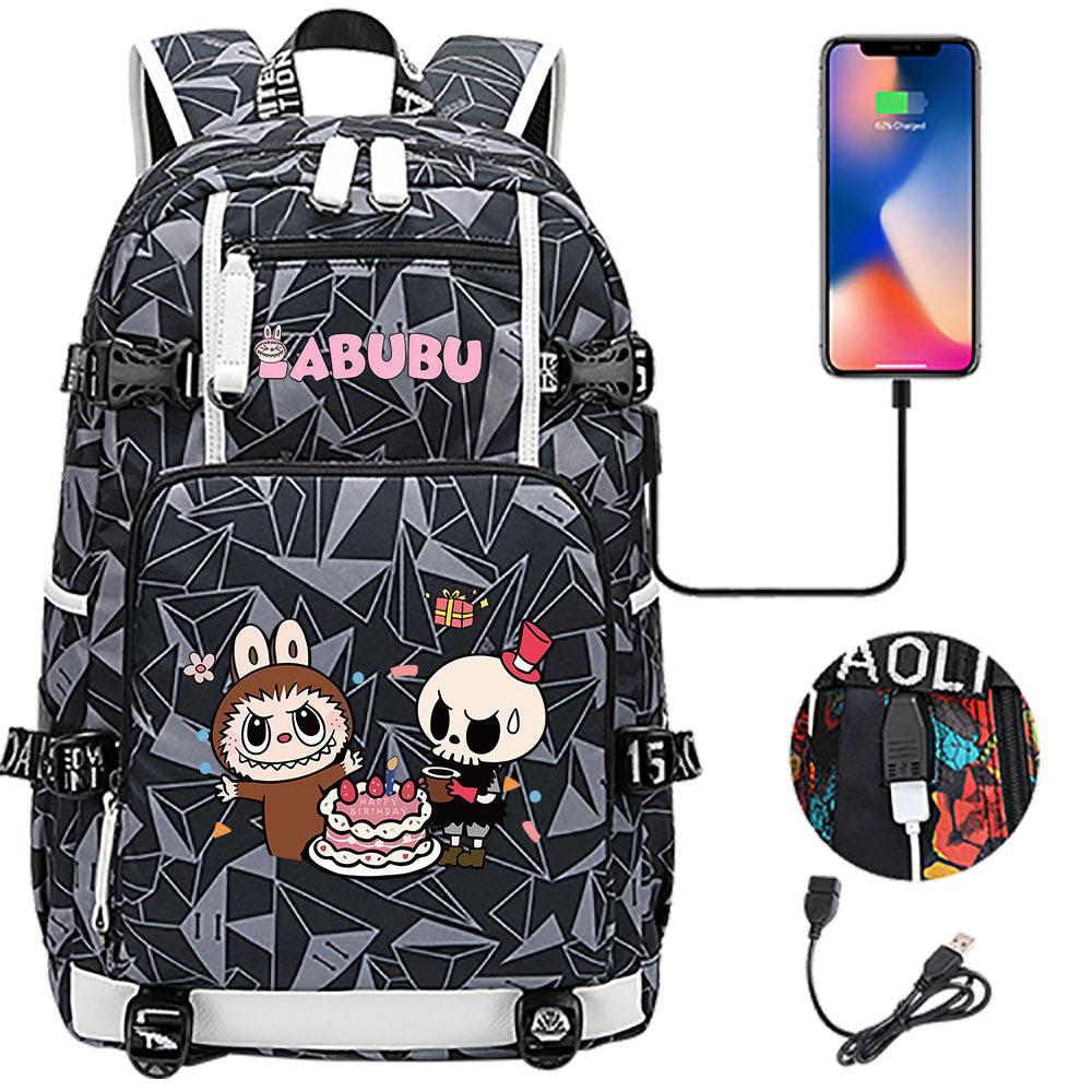 La BuBu USB Charging Backpack School NoteBook Laptop Travel Bags