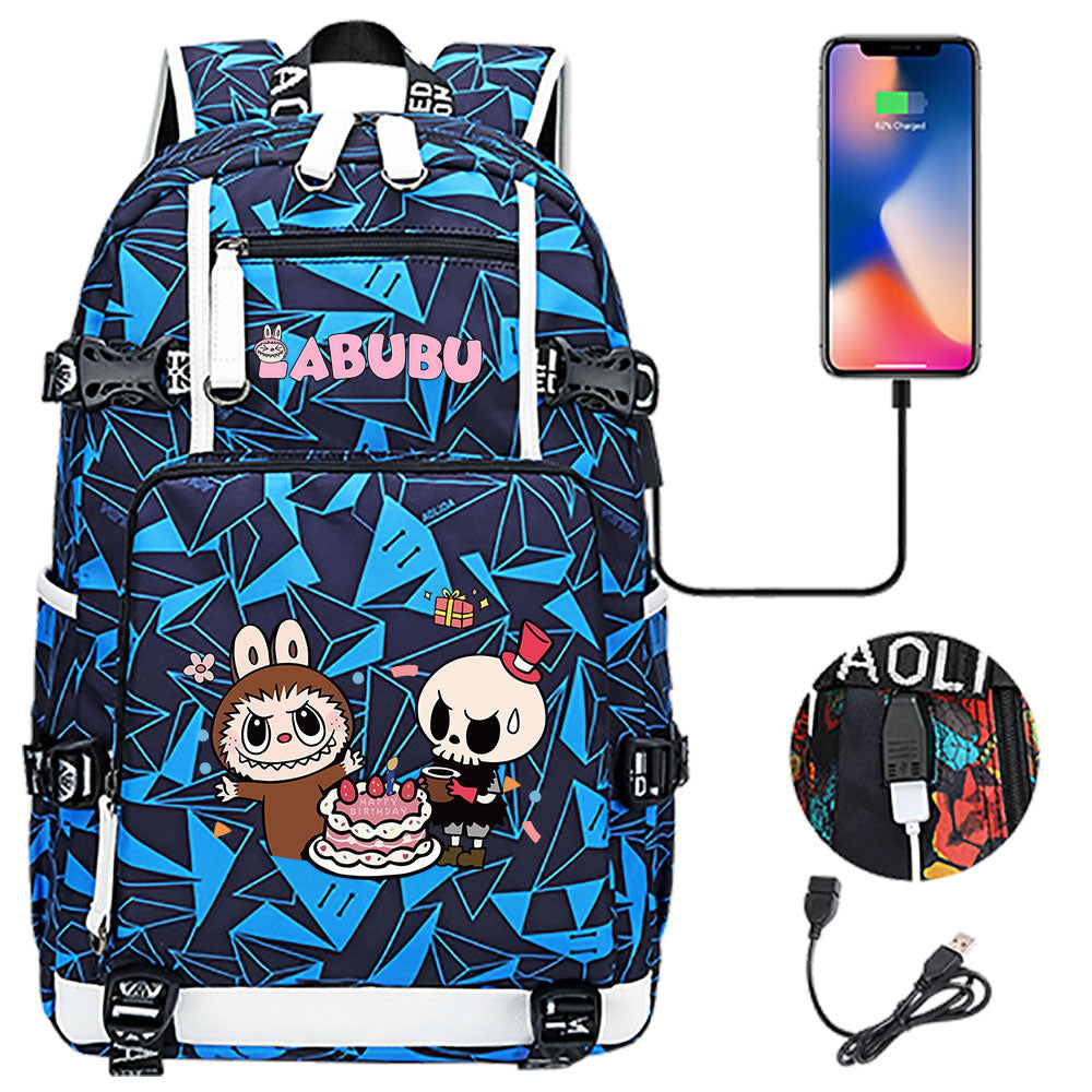 La BuBu USB Charging Backpack School NoteBook Laptop Travel Bags