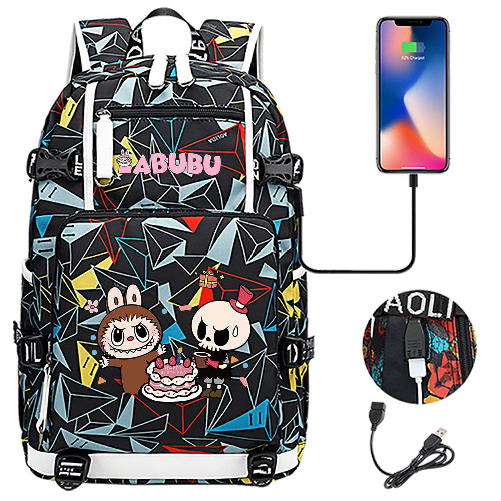La BuBu USB Charging Backpack School NoteBook Laptop Travel Bags