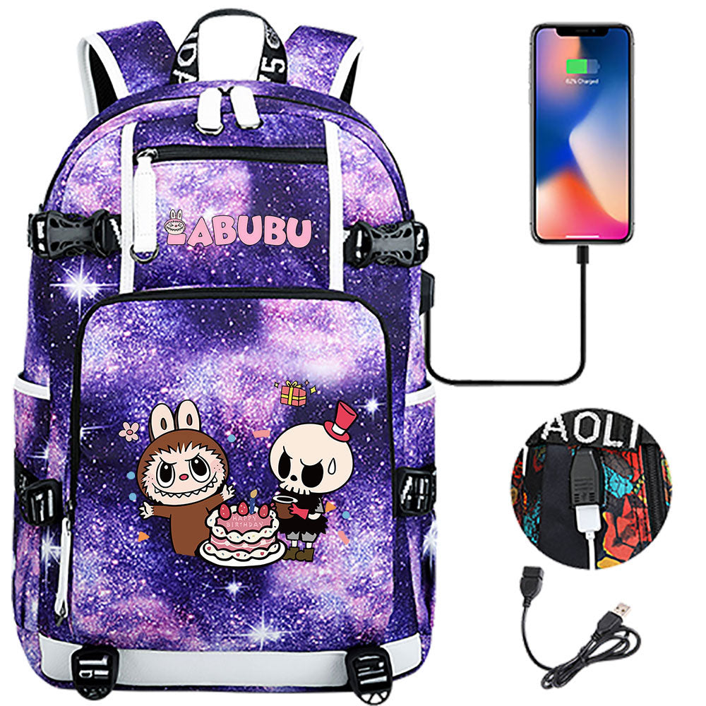 La BuBu USB Charging Backpack School NoteBook Laptop Travel Bags