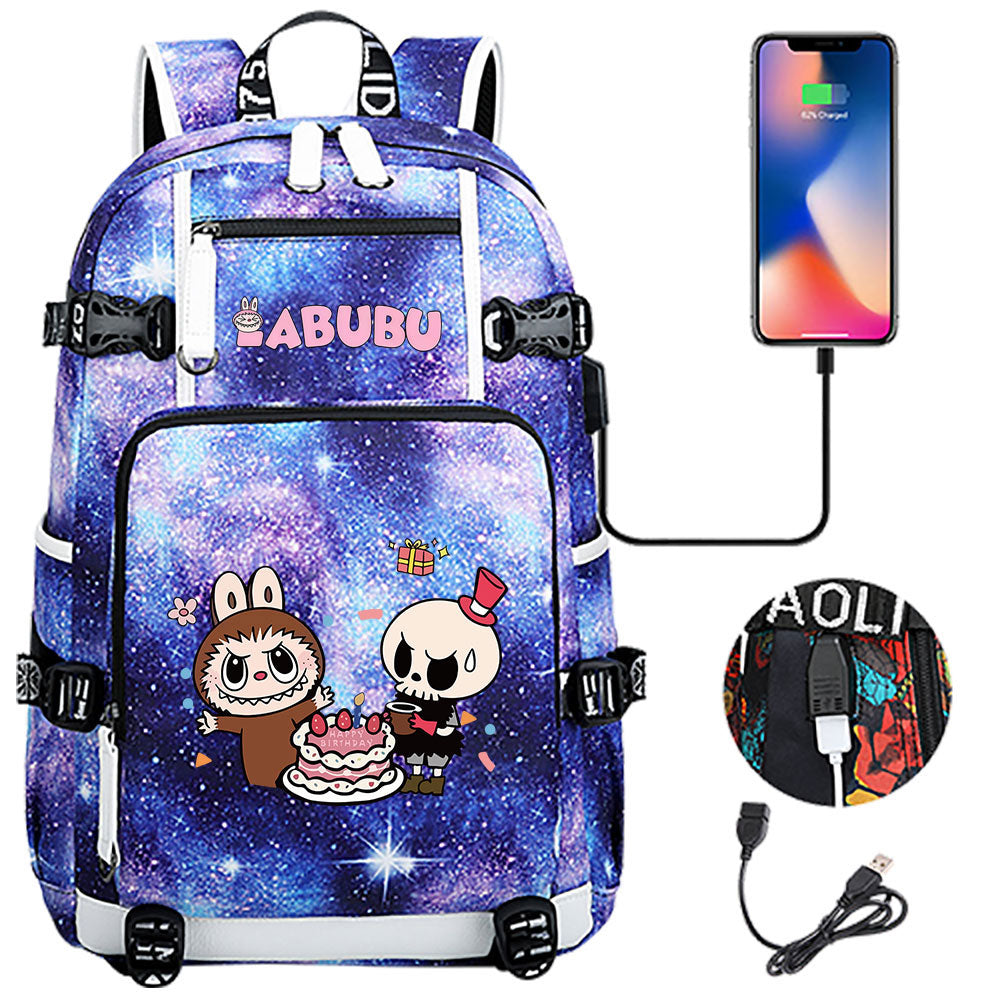 La BuBu USB Charging Backpack School NoteBook Laptop Travel Bags