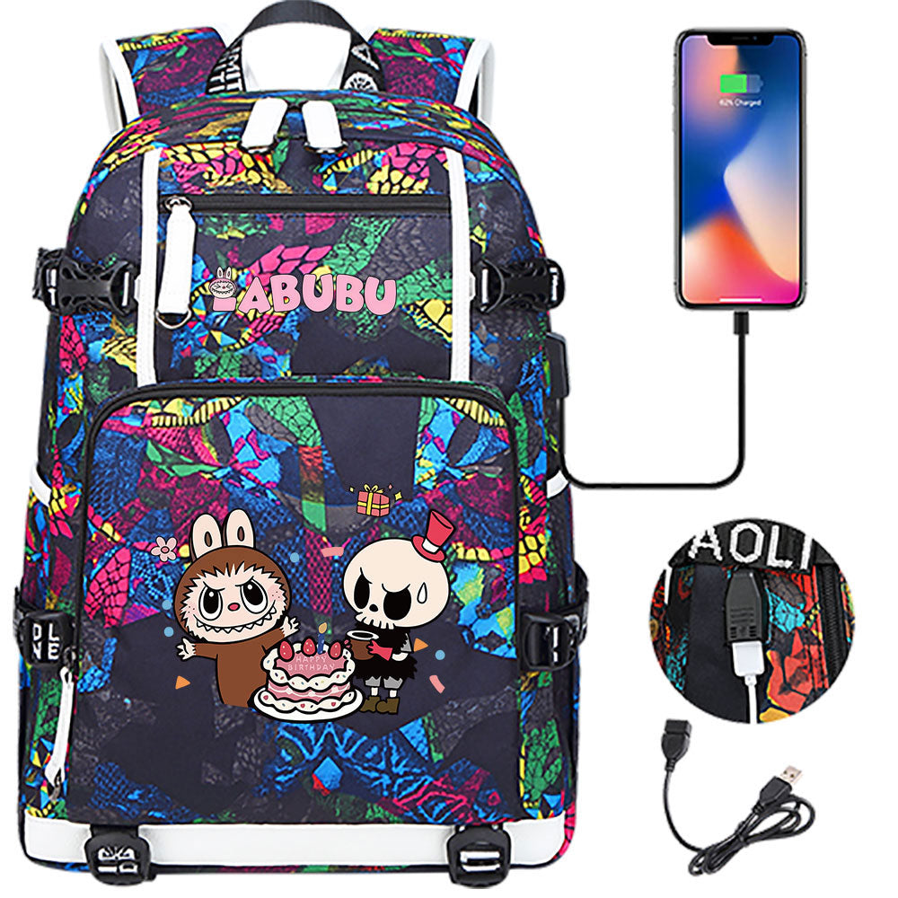 La BuBu USB Charging Backpack School NoteBook Laptop Travel Bags