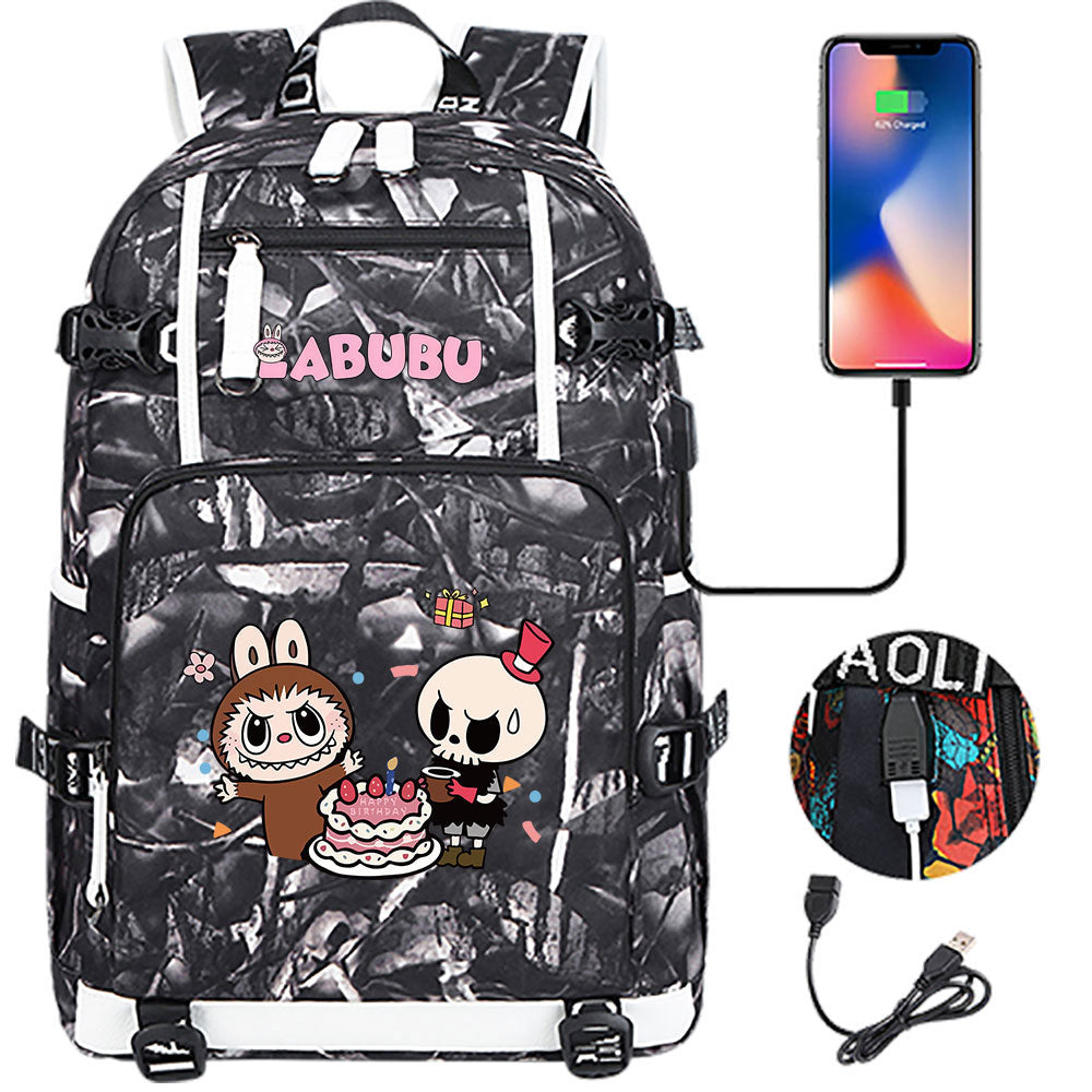 La BuBu USB Charging Backpack School NoteBook Laptop Travel Bags