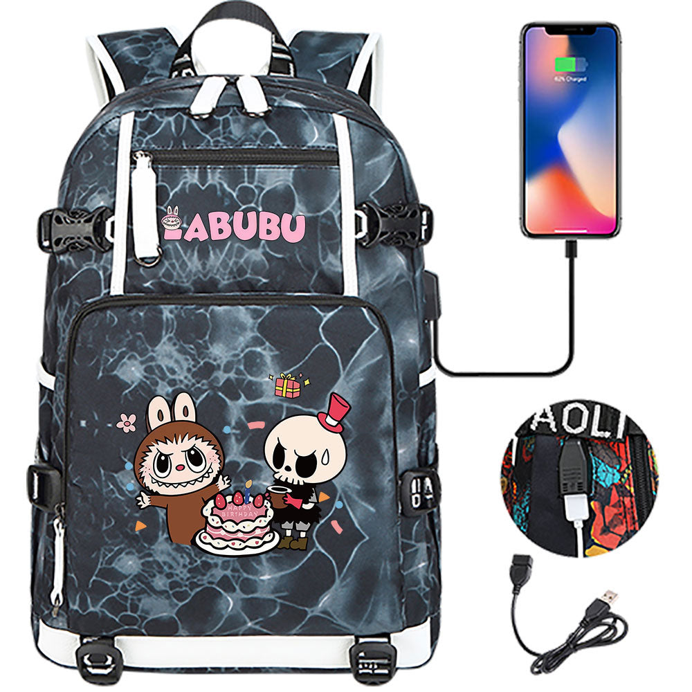 La BuBu USB Charging Backpack School NoteBook Laptop Travel Bags