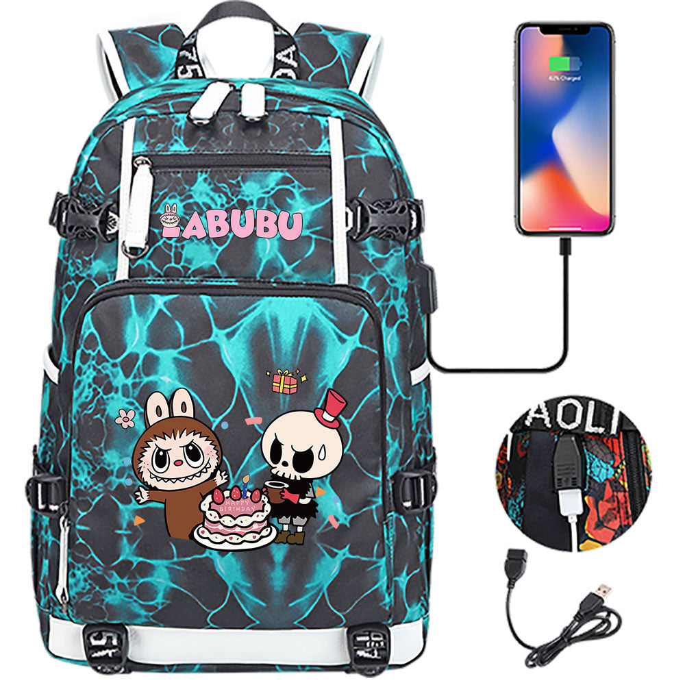 La BuBu USB Charging Backpack School NoteBook Laptop Travel Bags
