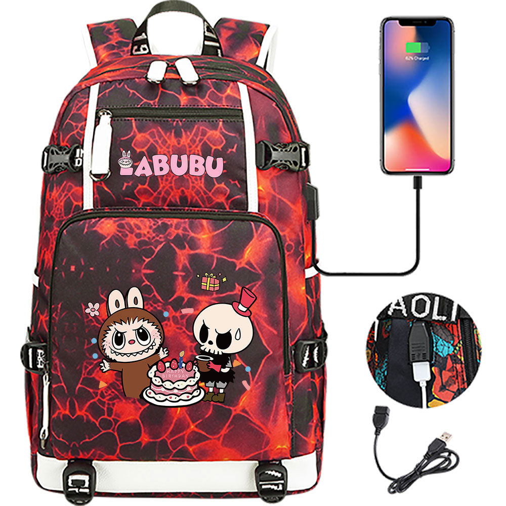 La BuBu USB Charging Backpack School NoteBook Laptop Travel Bags