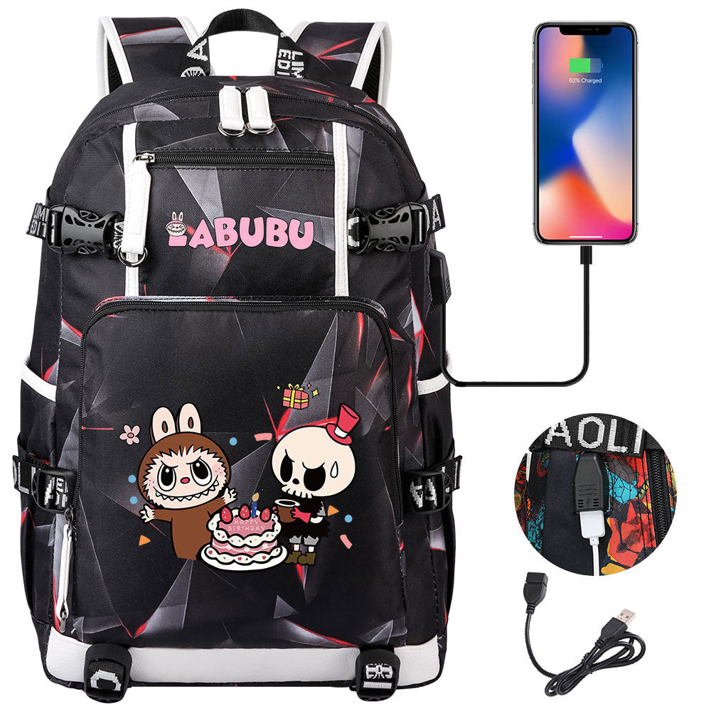 La BuBu USB Charging Backpack School NoteBook Laptop Travel Bags