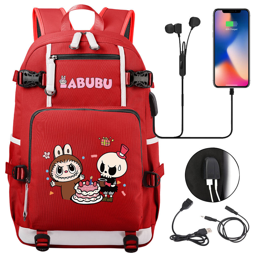 La BuBu USB Charging Backpack School NoteBook Laptop Travel Bags