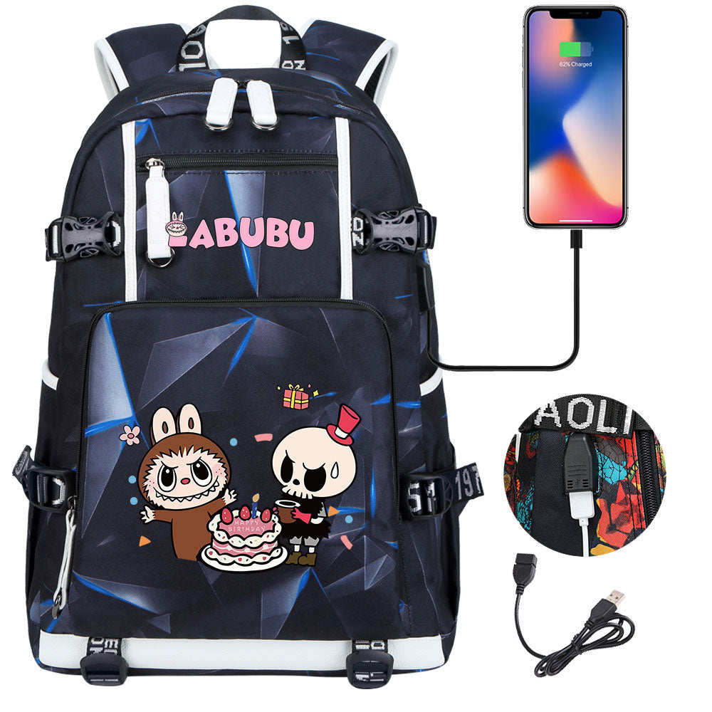 La BuBu USB Charging Backpack School NoteBook Laptop Travel Bags