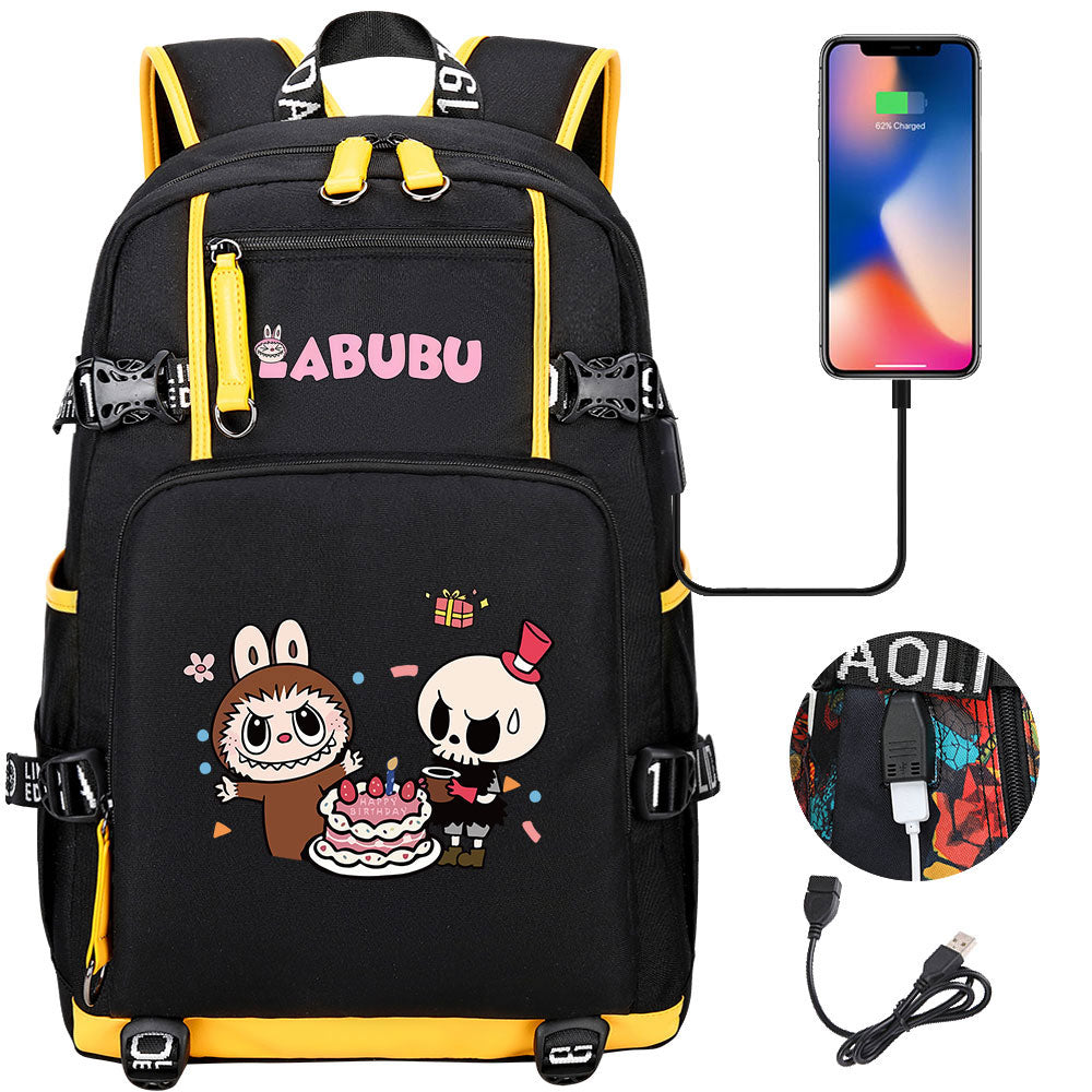 La BuBu USB Charging Backpack School NoteBook Laptop Travel Bags