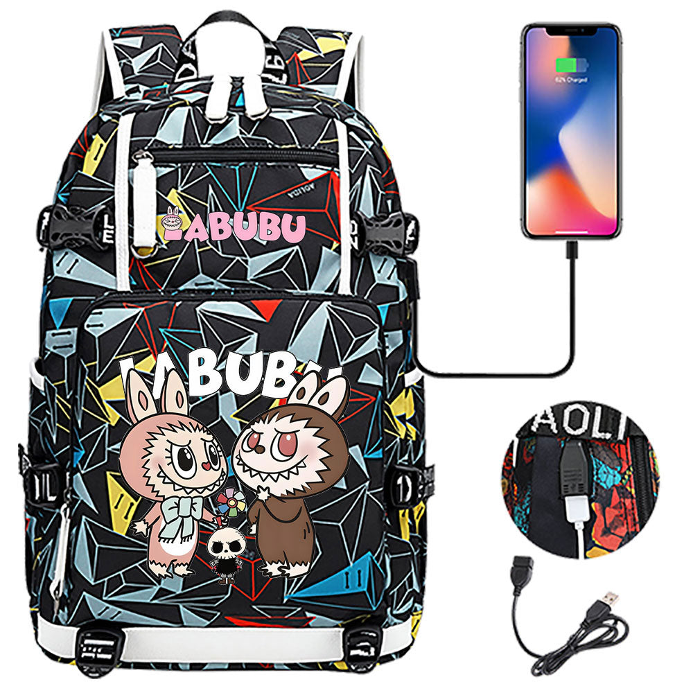La BuBu USB Charging Backpack School NoteBook Laptop Travel Bags