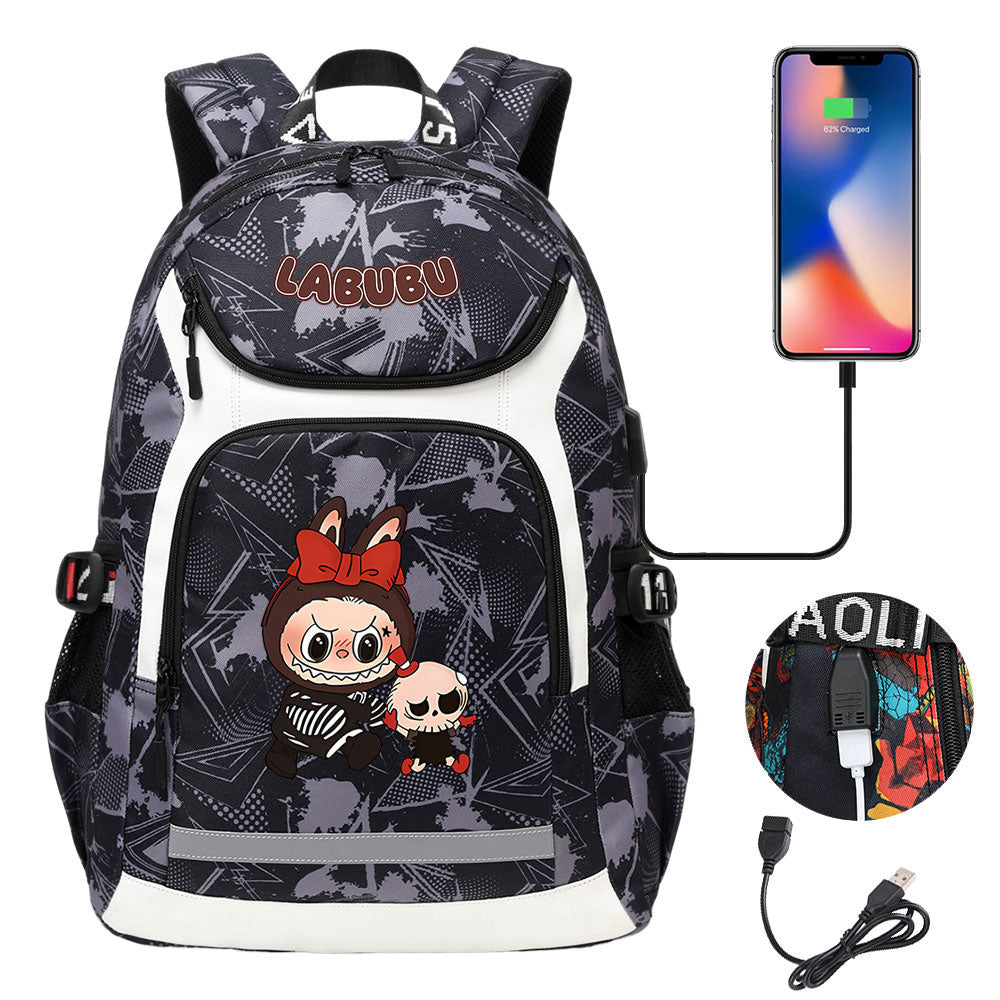 La Bubu USB Charging Backpack School NoteBook Laptop Travel Bags