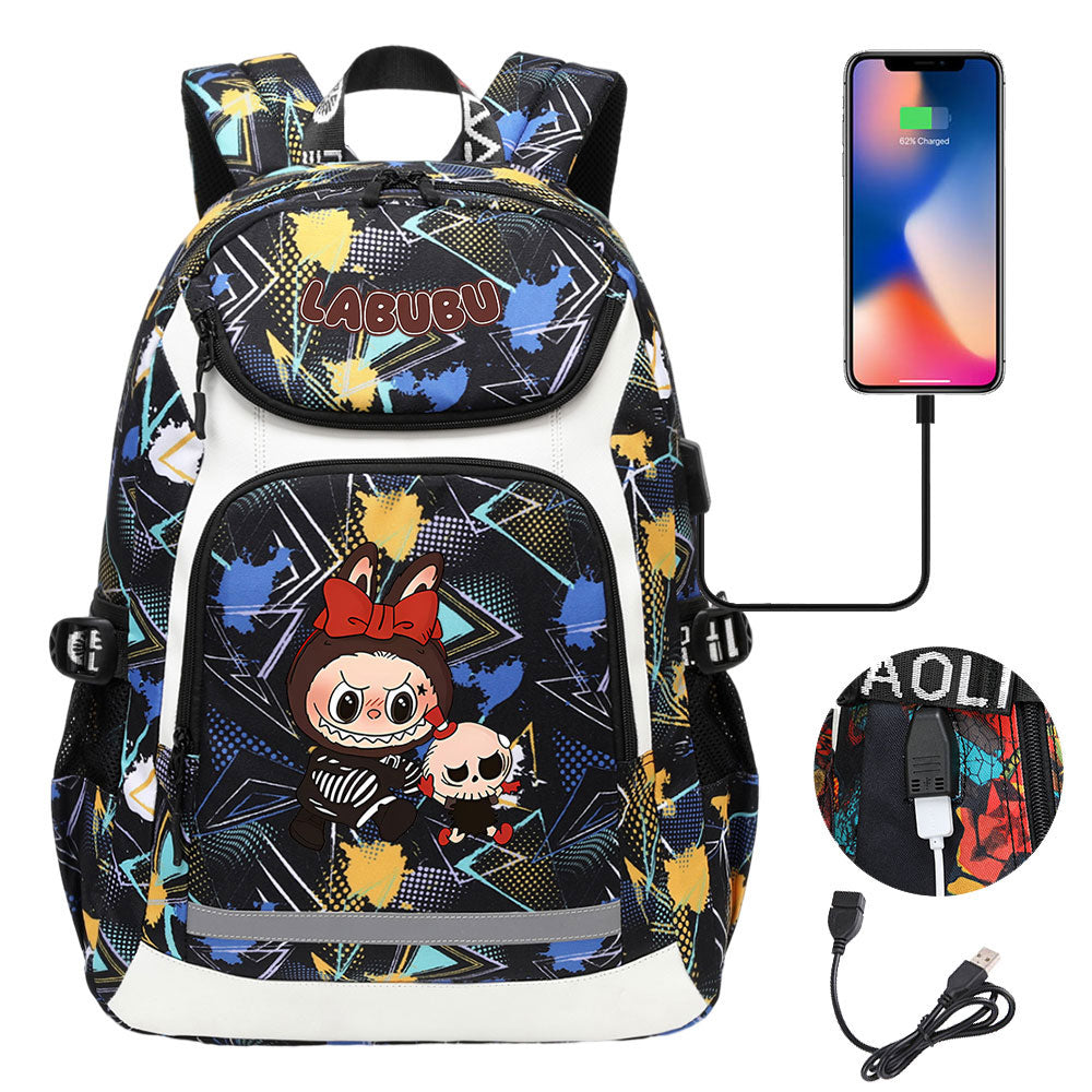 La Bubu USB Charging Backpack School NoteBook Laptop Travel Bags