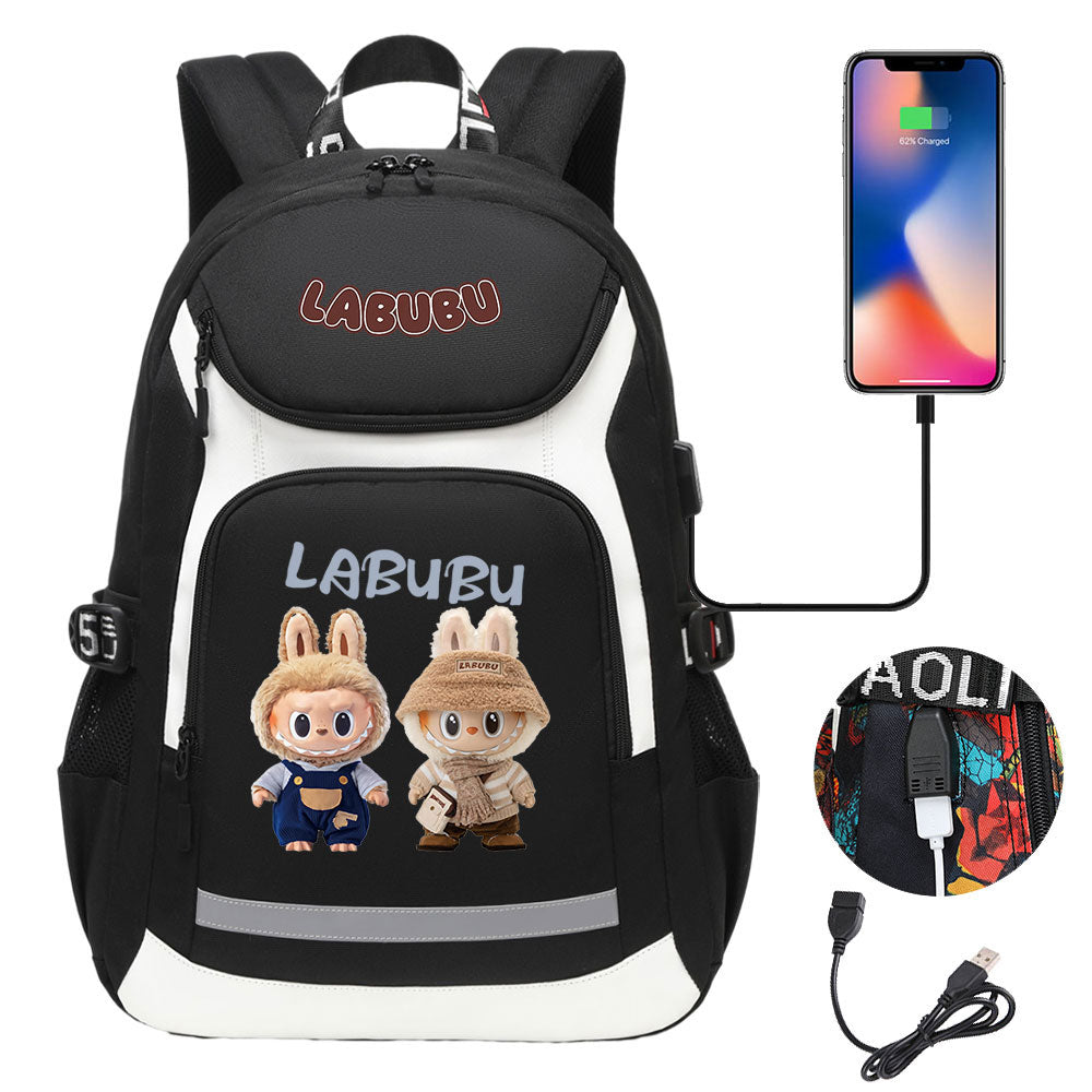 La Bubu USB Charging Backpack School NoteBook Laptop Travel Bags
