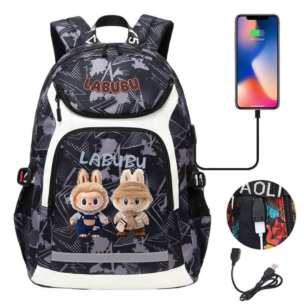 La Bubu USB Charging Backpack School NoteBook Laptop Travel Bags