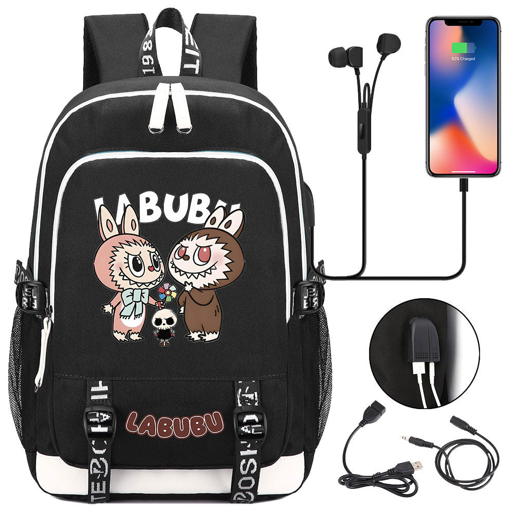 La Bubu USB Charging Backpack School Note Book Laptop Travel Bags