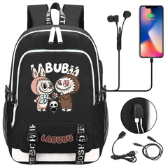 La Bubu USB Charging Backpack School Note Book Laptop Travel Bags