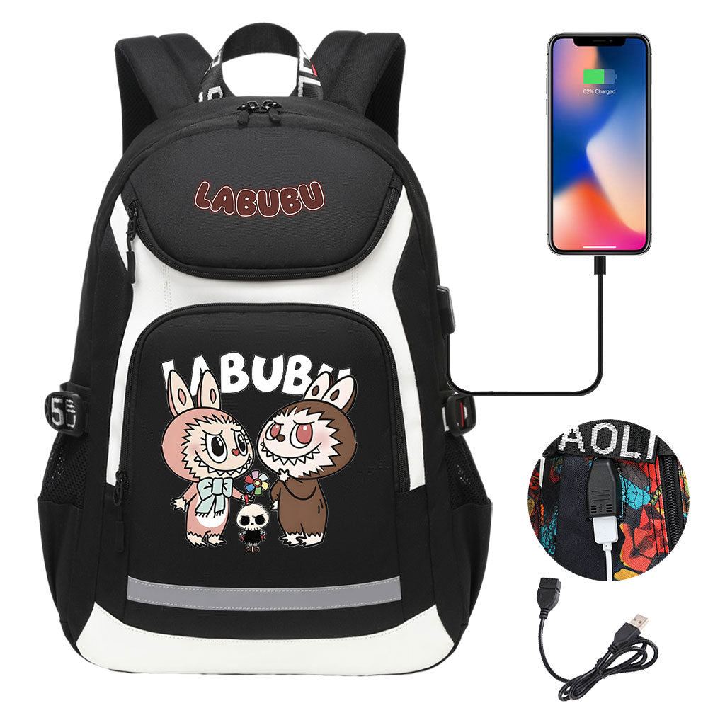 La Bubu USB Charging Backpack School NoteBook Laptop Travel Bags