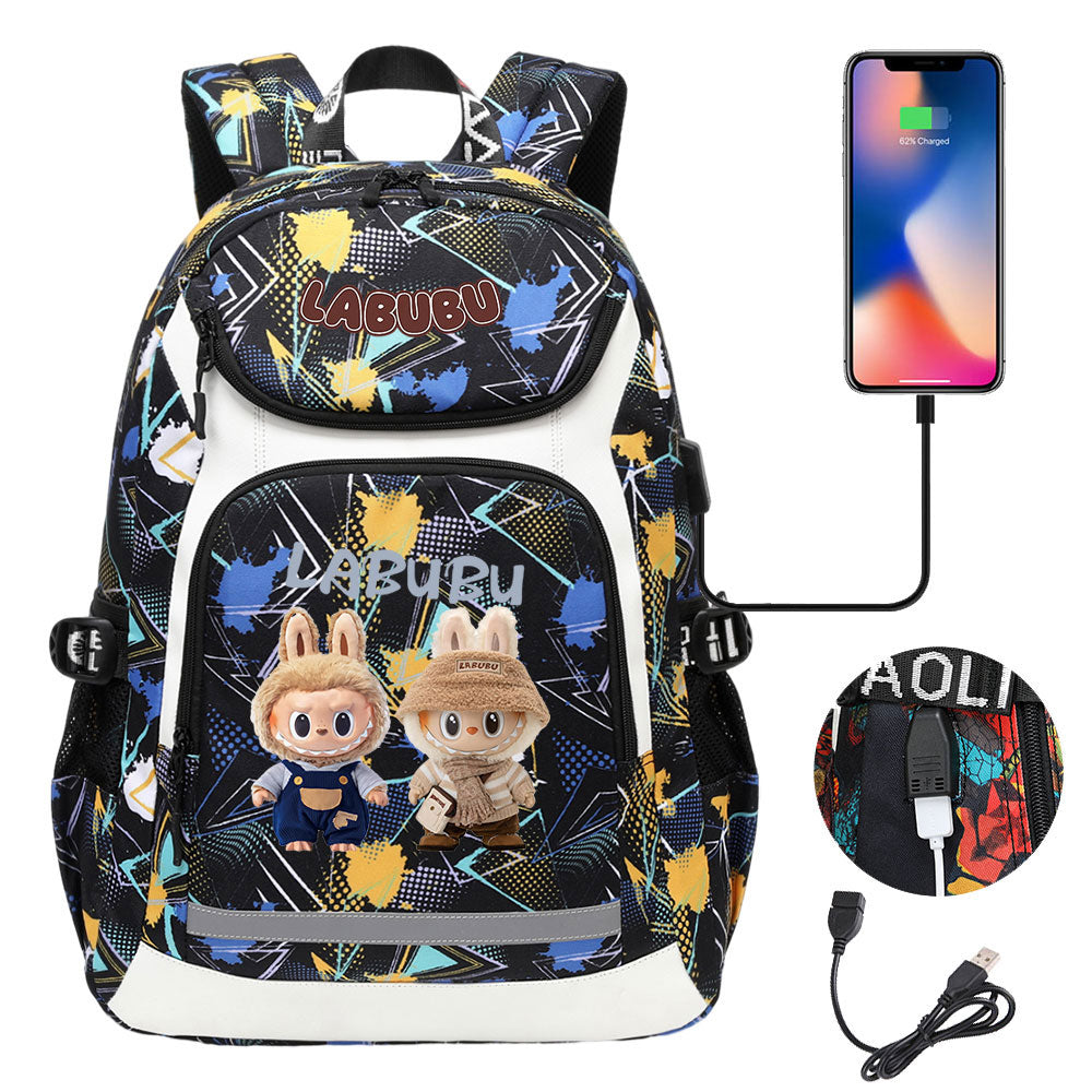 La Bubu USB Charging Backpack School NoteBook Laptop Travel Bags