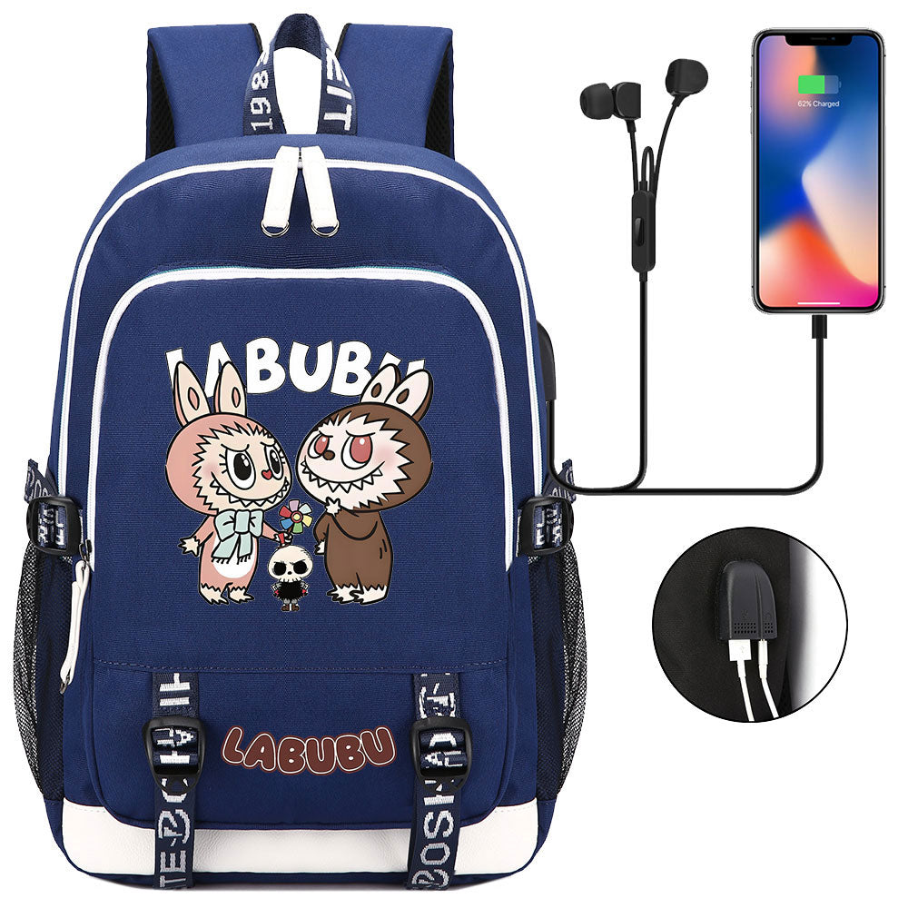 La Bubu USB Charging Backpack School Note Book Laptop Travel Bags