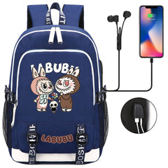 La Bubu USB Charging Backpack School Note Book Laptop Travel Bags