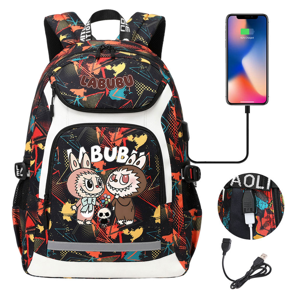 La Bubu USB Charging Backpack School NoteBook Laptop Travel Bags