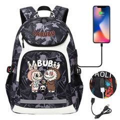 La Bubu USB Charging Backpack School NoteBook Laptop Travel Bags
