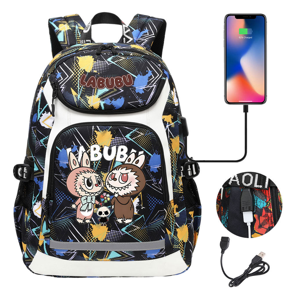 La Bubu USB Charging Backpack School NoteBook Laptop Travel Bags