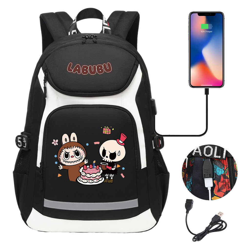 La Bubu USB Charging Backpack School NoteBook Laptop Travel Bags